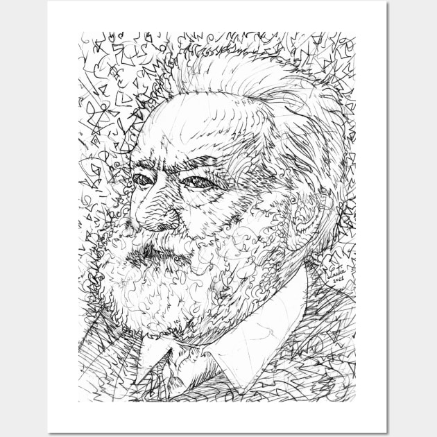 VICTOR HUGO pencil portrait .1 Wall Art by lautir